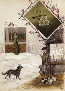 Página de álbum de recortes de la época victoriana tardía