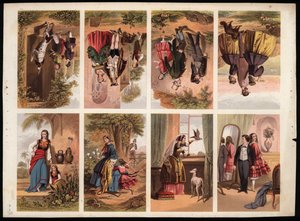 Página de recortes impresos victorianos de English School