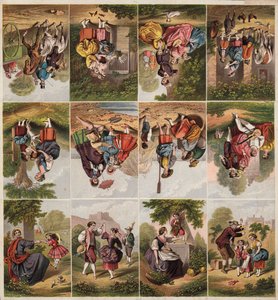 Página de recortes impresos victorianos de English School