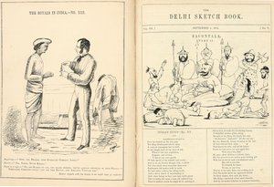 Páginas del cuaderno de bocetos de Delhi de English School