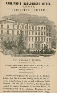 Hotel Sabloniere de Pagliano, Leicester Square, Londres de English School
