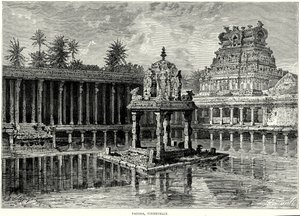 Pagoda, Tinnevelly (grabado) de English School