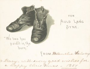 Par de botas negras, Tarjeta de Navidad