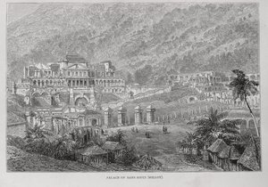 Palacio de Sans Souci, Norte de Haití, de Santo Domingo pasado y presente por Samuel Hazard, pub. 1873 de English School