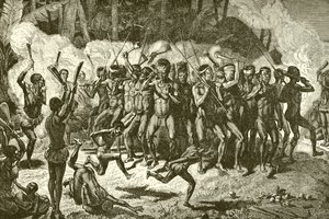 Danza de guerra papúa de English School