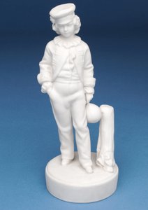 Figura de Parian de un niño de la Escuela de Rugby de English School