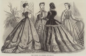 Modas de París para diciembre (grabado) de English School