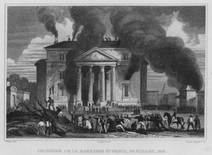 París, Incendio de la Barrera St Denis, 29 de Julio de 1830