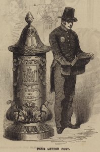 Correo de cartas de París (grabado) de English School