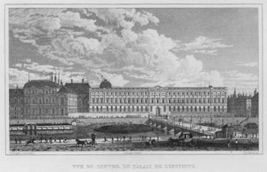 París, Vista del Louvre, del Palacio del Instituto de English School