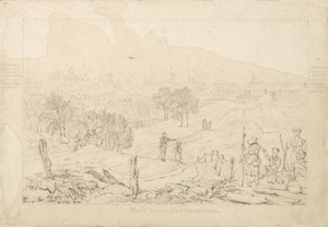 París desde las Alturas de Belle Ville, 1815 de English School