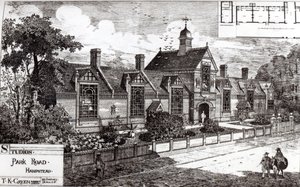 Park Road, Hampstead, de The Building News, 3 de septiembre de 1880 de English School