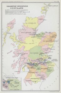 Representación parlamentaria, Escocia (litografía en color)