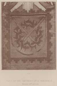 Parte del Orphrey de una Casulla, Alemán de English School