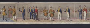 Parte del panorama del matrimonio de la Reina Victoria, c.1840 de English School
