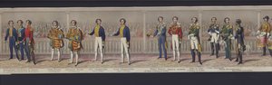 Parte del panorama del matrimonio de la Reina Victoria, c.1840 de English School