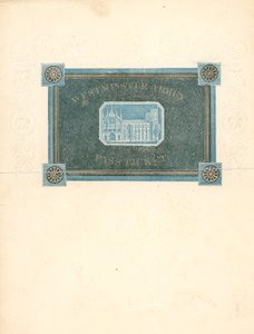 Pase para la Abadía de Westminster para la Coronación del Rey Jorge IV, 17 de julio de 1821 de English School