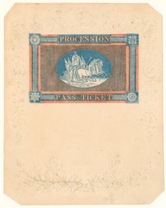 Pase para la Procesión de la Coronación del Rey Jorge IV, 17 de julio de 1821