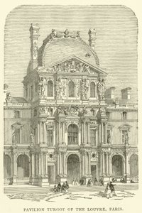 Pabellón Turgot del Louvre, París (grabado)
