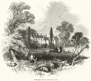 Pembroke Lodge, Richmond Park (grabado) de English School