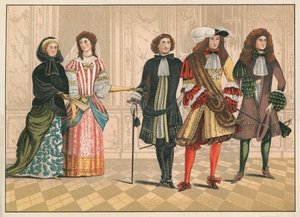 Personas de distinción, posiblemente alemanas, c 1680 (cromolitografía) de English School
