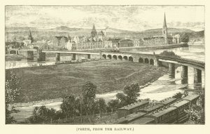 Perth, desde el ferrocarril (grabado) de English School