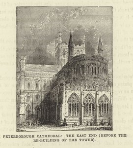 Catedral de Peterborough, el Extremo Este (antes de la Reconstrucción de la Torre) de English School