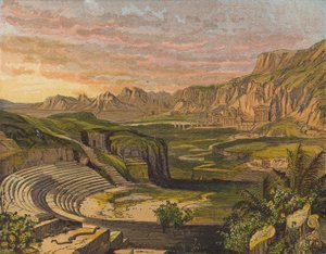 Petra, Jordania (litografía en color)