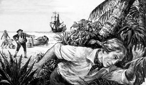 Philip Ashton escapando de los piratas