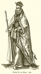 Felipe II como Rey. 1590 de English School