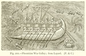 Galera de guerra fenicia; de Layard