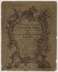 Fabricante de marcos de cuadros, Henry Jouret, tarjeta comercial de English School