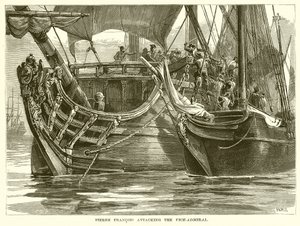 Pierre François atacando al vicealmirante
