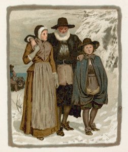 Padres peregrinos en la nieve de English School