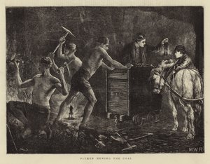 Mineros extrayendo carbón
