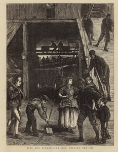 Minas y mineros - Los hombres saliendo de la mina