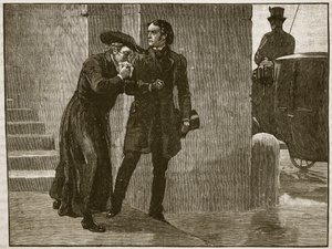 Pío IX abandonando el Vaticano disfrazado, 1848, ilustración de Cassells Illustrated History of England de English School