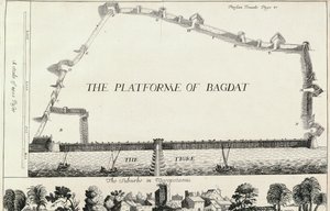 Plano de Bagdad, de una traducción inglesa de Les Six Voyages de J.B. Tavernier