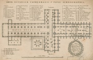 Plano de la Catedral de San Pablo, Londres de English School