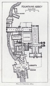 Plano de una abadía cisterciense de English School