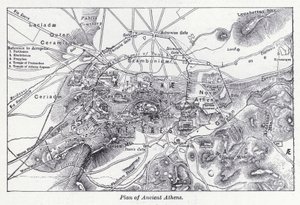 Plano de la antigua Atenas de English School