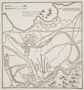 Plano de la Batalla de Culloden, 16 de abril de 1746 de English School