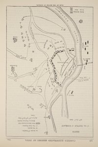 Plano de la Batalla de Sobraon, 10 de febrero de 1846, ilustración de la Historia Ilustrada de Inglaterra de Cassell de English School