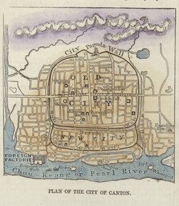 Plano de la ciudad de Cantón
