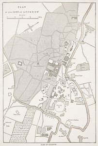 Plano de la Ciudad de Lucknow, de Cassells Illustrated History of England