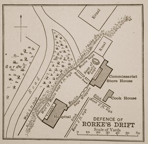 Plano de la defensa de Rorkes Drift