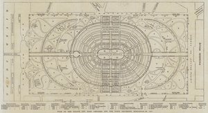 Plano del Palacio y Parque diseñado para la Exposición Universal de París de 1867 (grabado)
