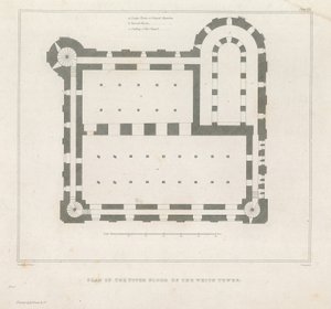 Plano del piso superior de la Torre Blanca de English School