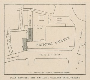 Plano que muestra la mejora de la Galería Nacional de English School