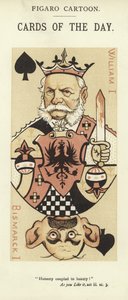 Carta de juego con Guillermo I y Otto von Bismarck